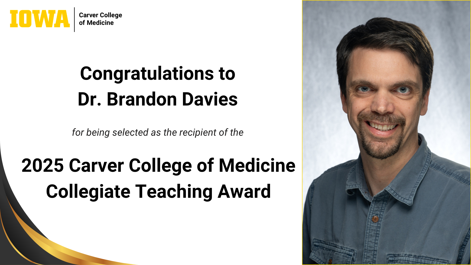 Congratulatory announcement
