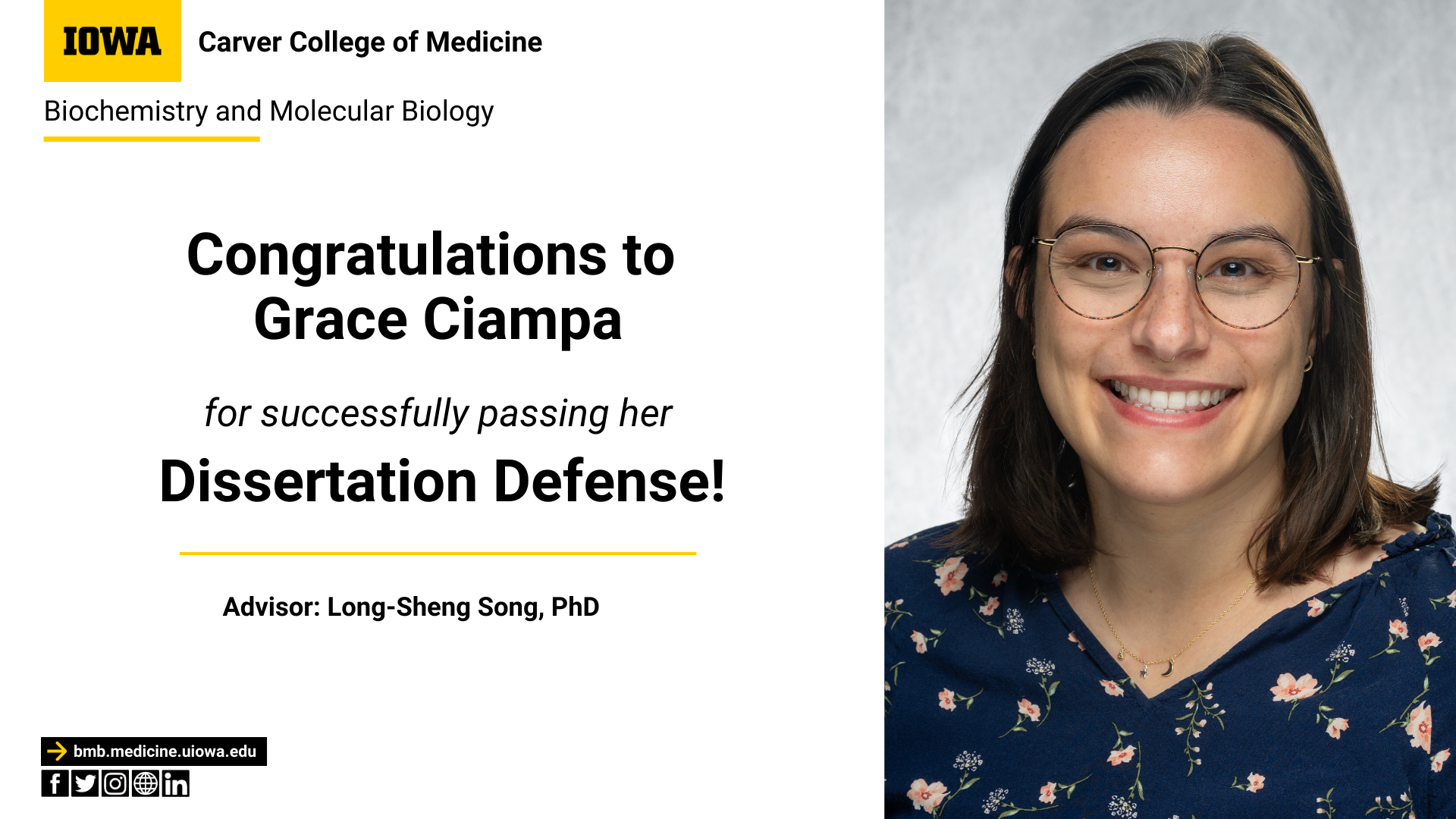 Congratulatory announcement