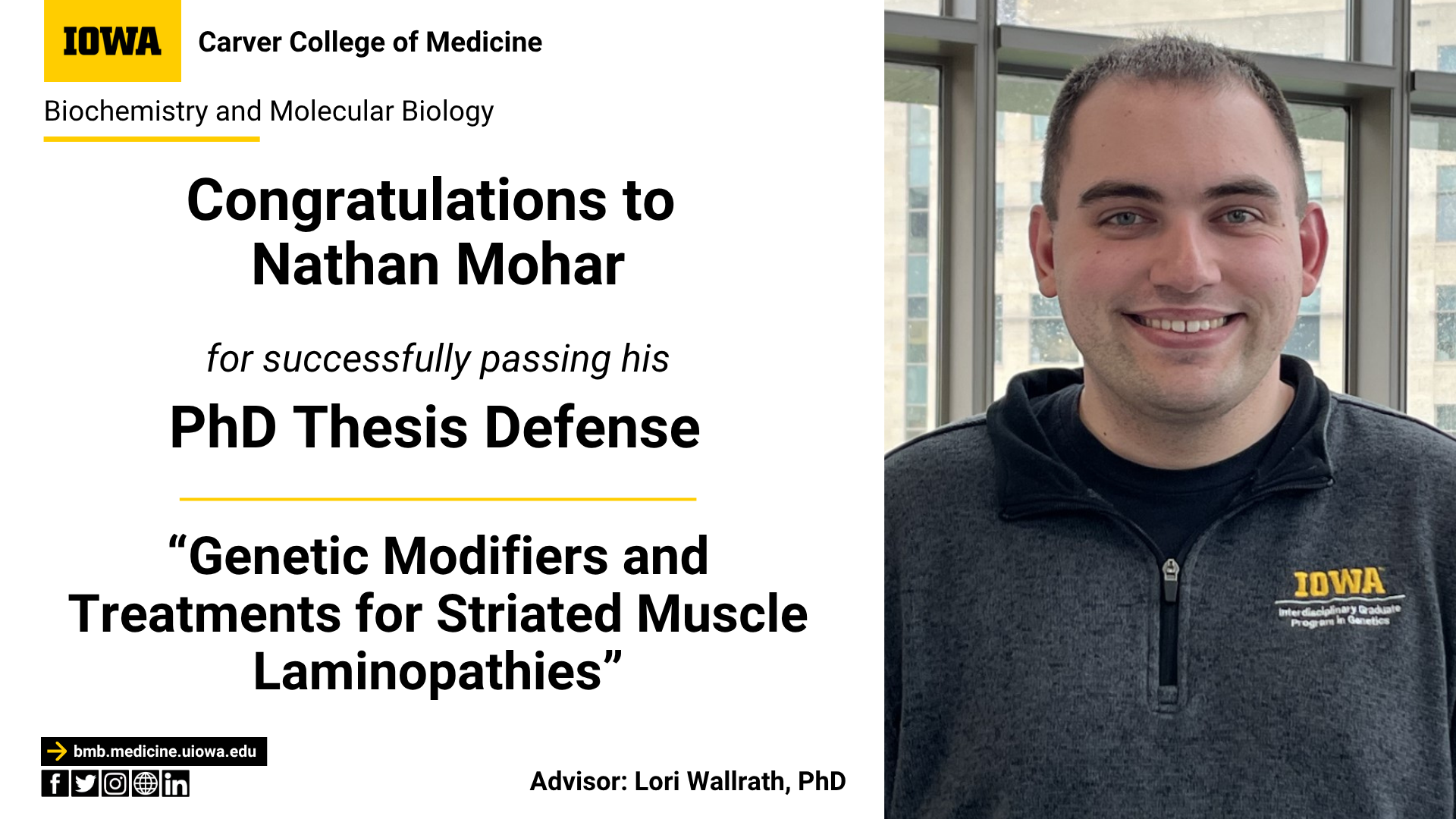 Congratulatory announcement