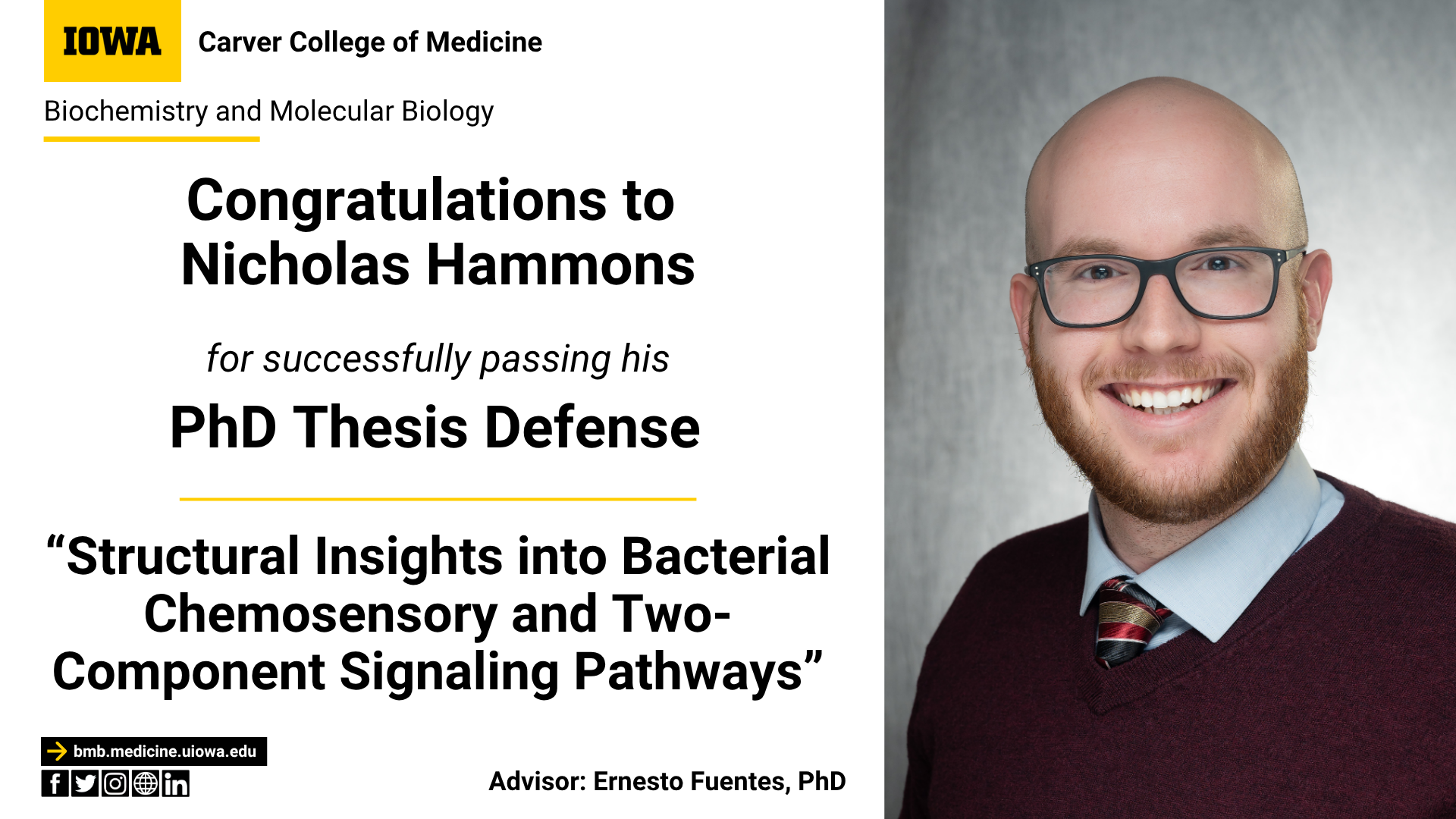 Congratulatory announcement
