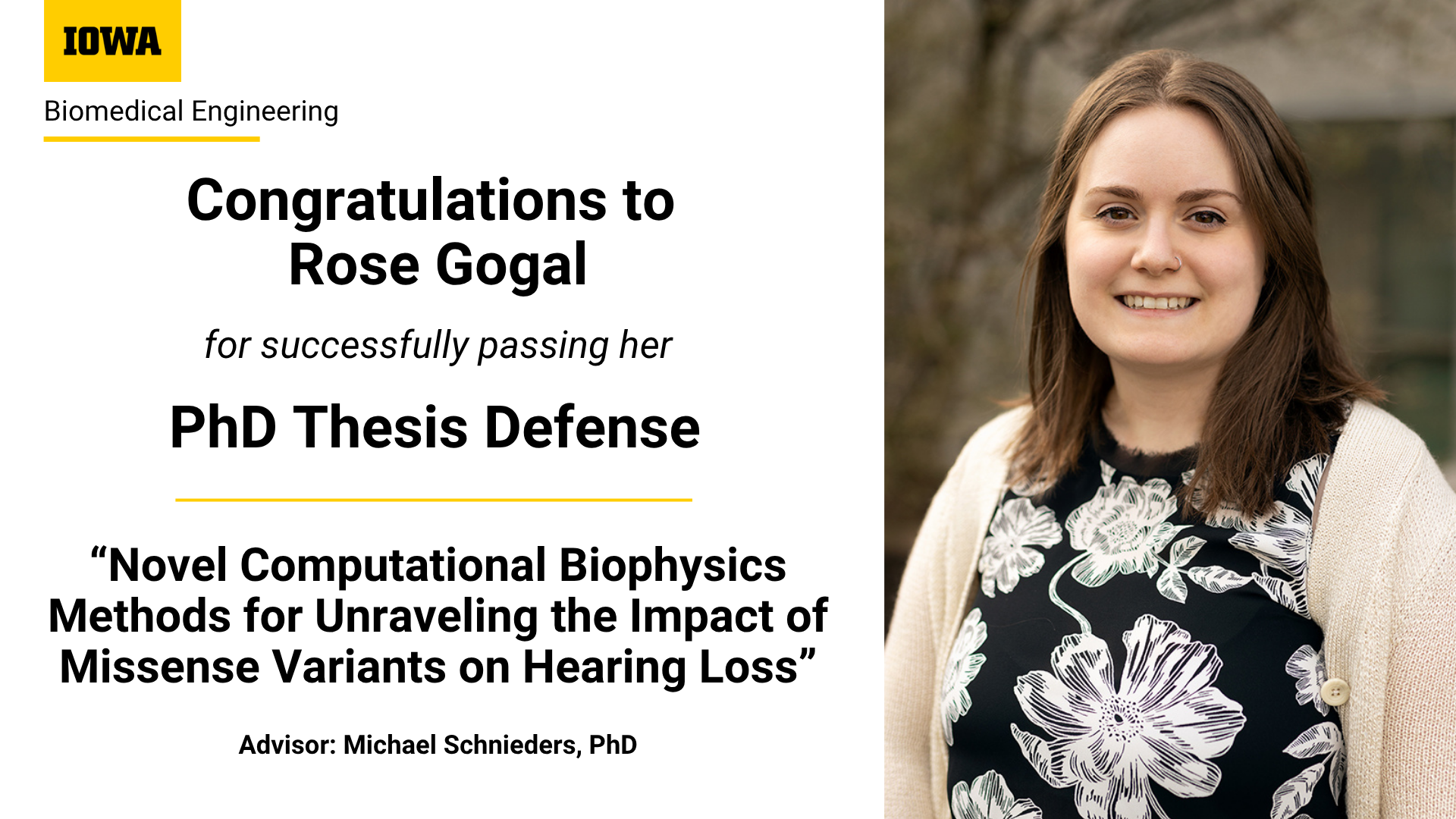 Congratulatory announcement