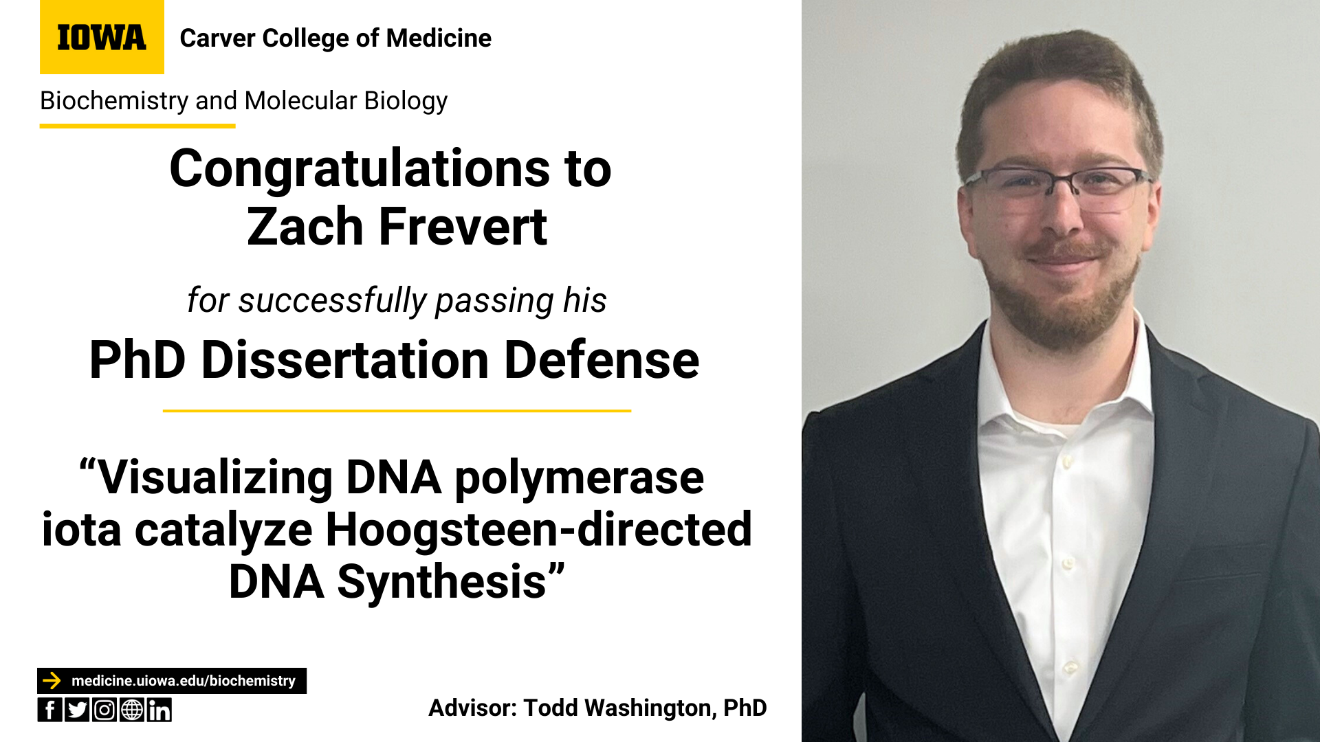 Congratulatory announcement