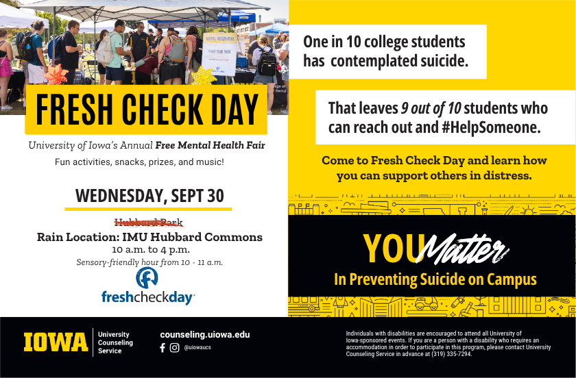 Fresh Check Day 2026 flyer rain location